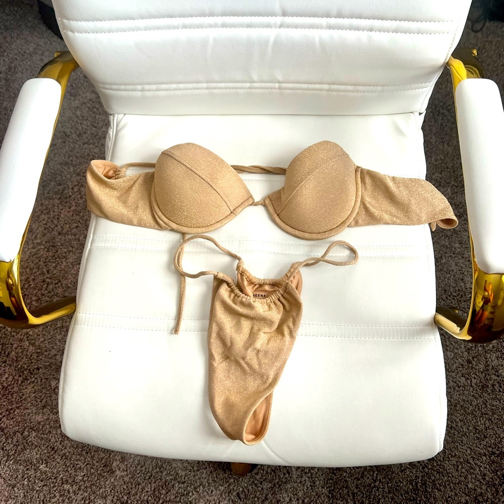Neena Bikini gold sparkle new medium